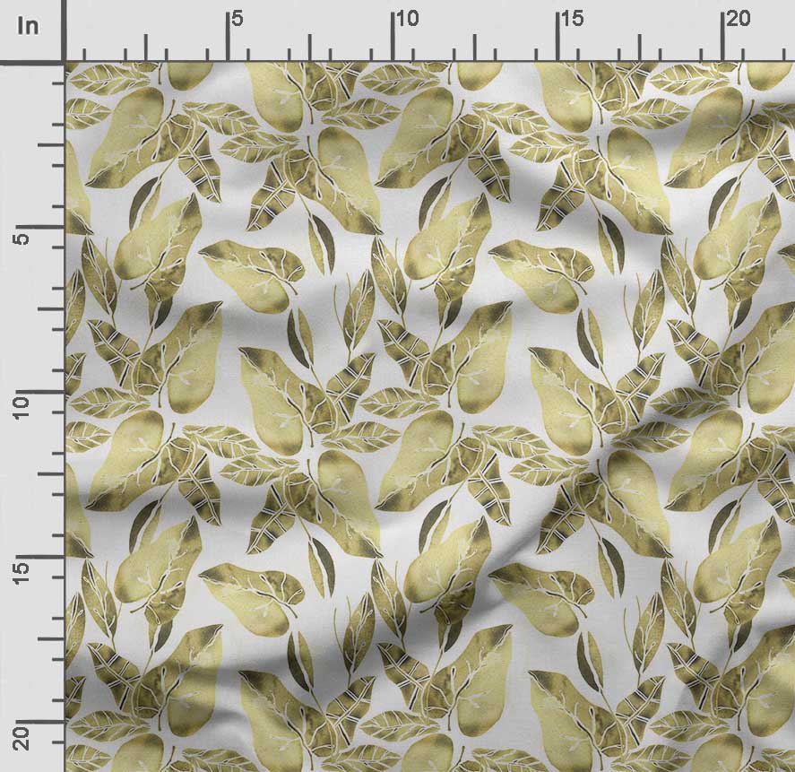 Soimoi Принт с листьями, хлопковый батист, ткань для квилтинга, продаваемая во дворе, хлопчатобумажная ткань средней плотности шириной 42 дюйма,