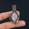 Rose Quartz Jewelry, 999 Copper Wire Wrapped Pendant Handmade Gemstone Jewelry, Gifts For Wife Brand New Pendant