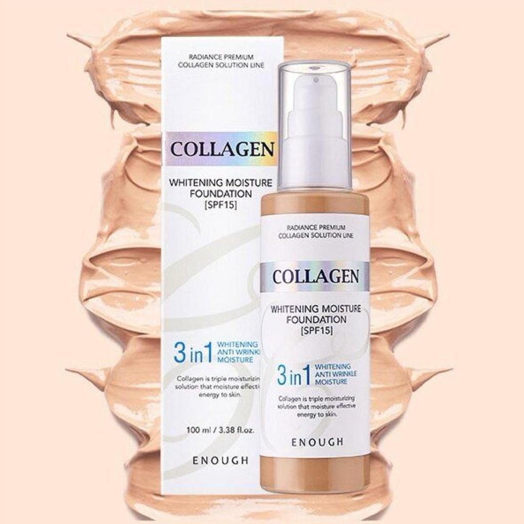 ENOUGH Collagen Whitening Moisture SPF15 Foundation 100ml 3in1 Whitening, Anti Wrinkle, Moisture