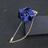 1pc New Brooch Pin Boutonniere Stick Suit Lapel Leaf Wedding Men Gift Rose Flower Men Jewelry Golden Fashion  Delicate Jewelry