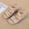 Women's Footwear Flat Bottom Hook and Loop Fish Mouth Large Size Sandals Casual Shoes