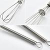 2pcs/set Stainless Steel Mini Manual Egg Beater Non-slip Spring Handle Small Egg Mixer Cream Mixer Easy To Clean Kitchen Tools