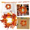 Berry Maple Leaf Wreath,Artificial Leaf Wreath, Door Hanging Decoration, Festival Props, Hanging Window Wall Hanging