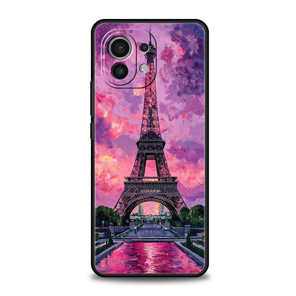 Красный зонт Эйфелева башня Чехол для телефона для Xiaomi Mi 17 15T 15 14 14T 13T 12T Pro 12 13 Lite 5G 11T Poco X6 X7 X5 Pro Мягкий чехол