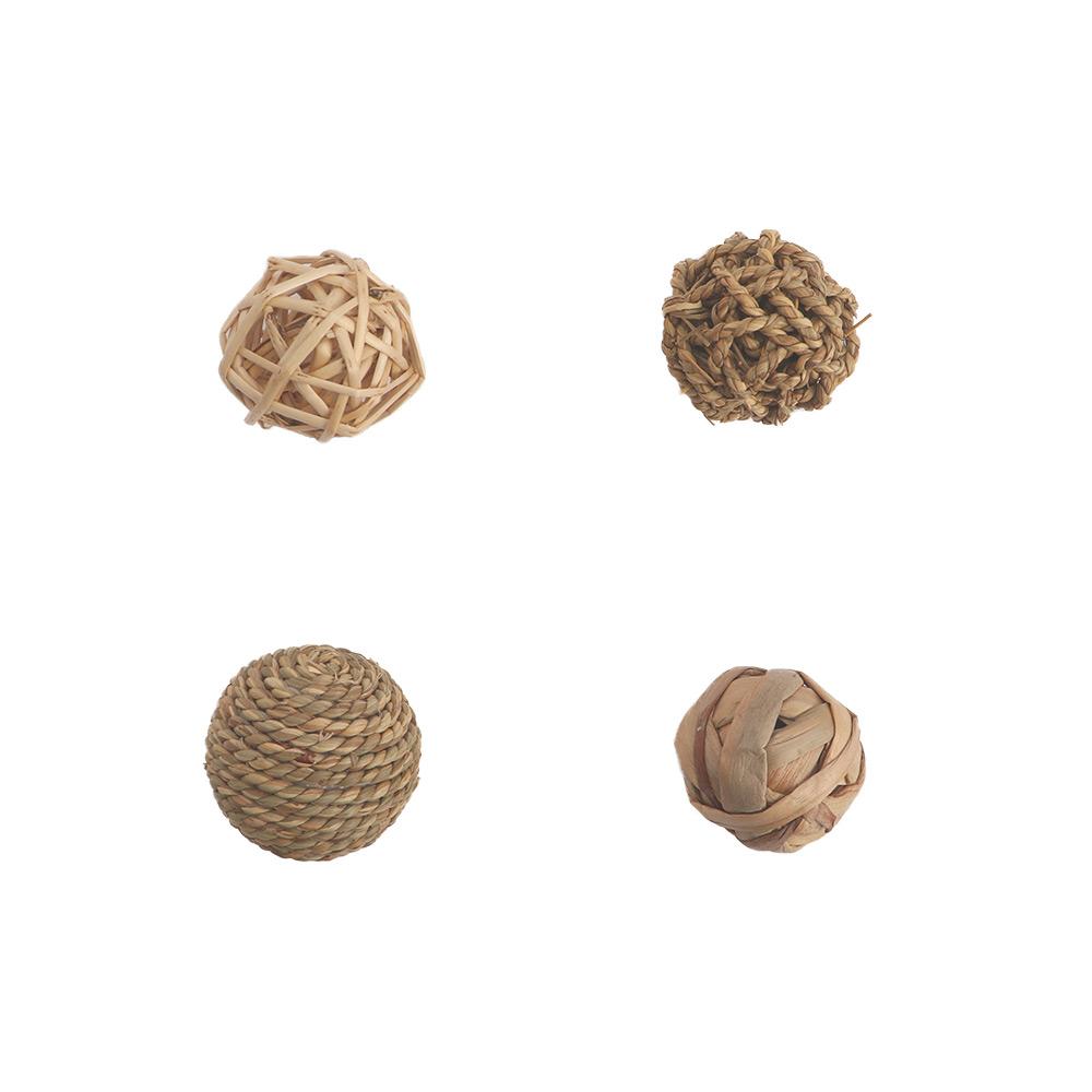 Woven Guinea Pigs Biting Gerbils Hamsters Pet Balls Chewing Ball Teeth Cleaning Toy Rabbit Toys
