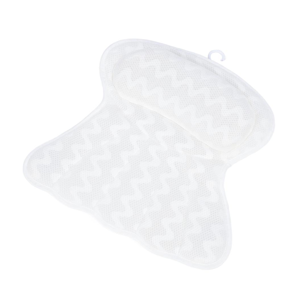 Подушка для ванны с 6 присосками, эргономичная, нескользящая, подголовник для ванны, поддержка шеи и спины