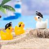 10/20Pcs Mini Resin Pirate Ducks Cute Yellow Duck Tiny Miniature Animals Figures Ornaments For Diy Fairy Garden Decoration