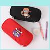 One Piece Cartoon Canvas Pen Pouch With Zipper For Students And Office Workers