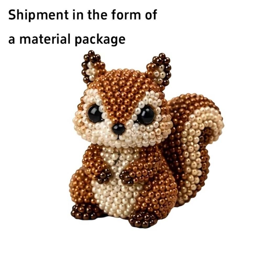 Craft 3D Beaded Animal Kit Animal Shape DIY Bead Craft Kit DIY 3D Beaded Ornament Set  Home Decor