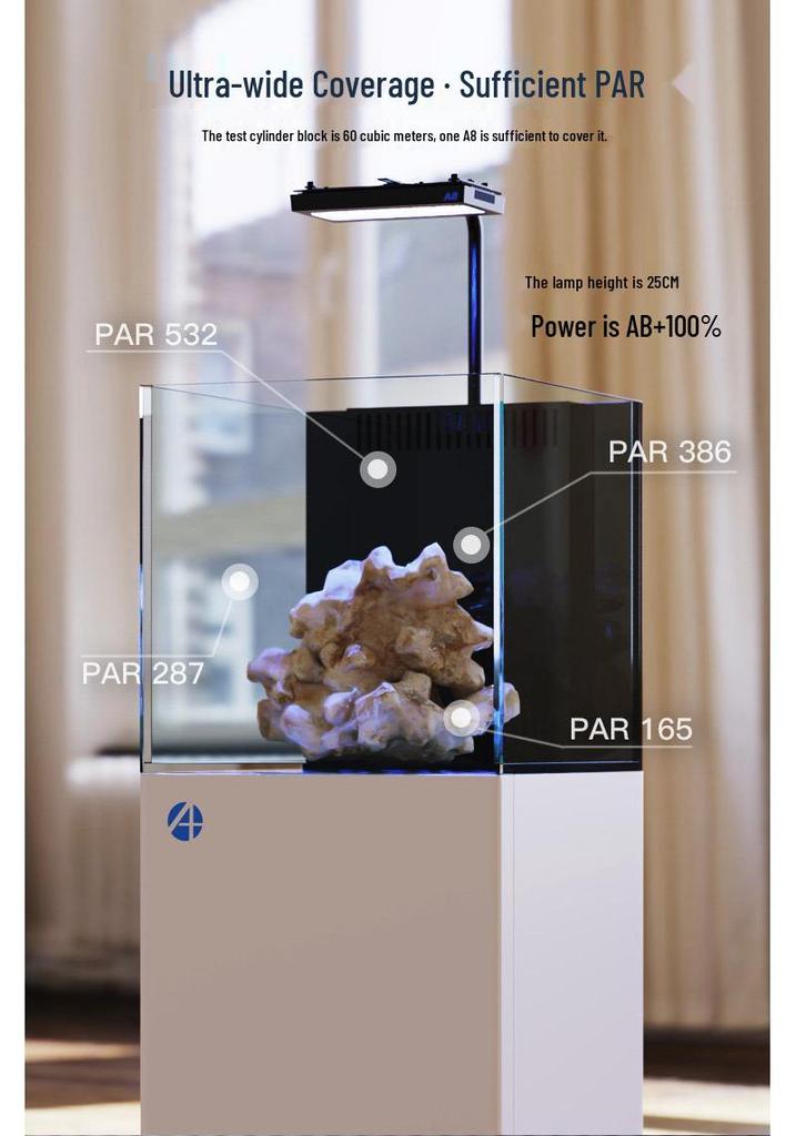 Aipai A+ Smart Control A8S 240 Вт Светодиодный свет полного спектра для жестких и SPS кораллов