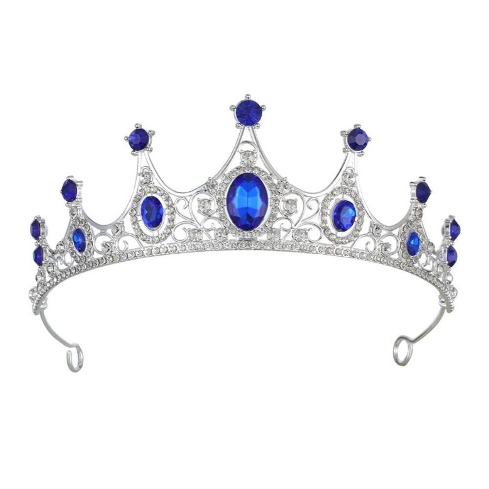 Rhinestone Queen Princess Crown Baroque AB Crystal Headwear Bridal Tiara Headband Hair Jewelry