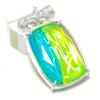 Natural Bi-Color Tourmaline 925 Sterling Silver Jewelry Pendant 1.58" P0j15