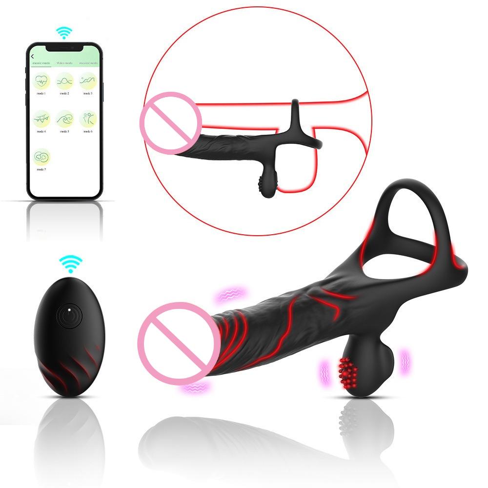 Носимое вибрационное кольцо для фиксации спермы, анальная пробка, реалистичный дилдо, анальный массажер простаты для достижения оргазма, секс-игрушки, кольцо на член, водонепроницаемое