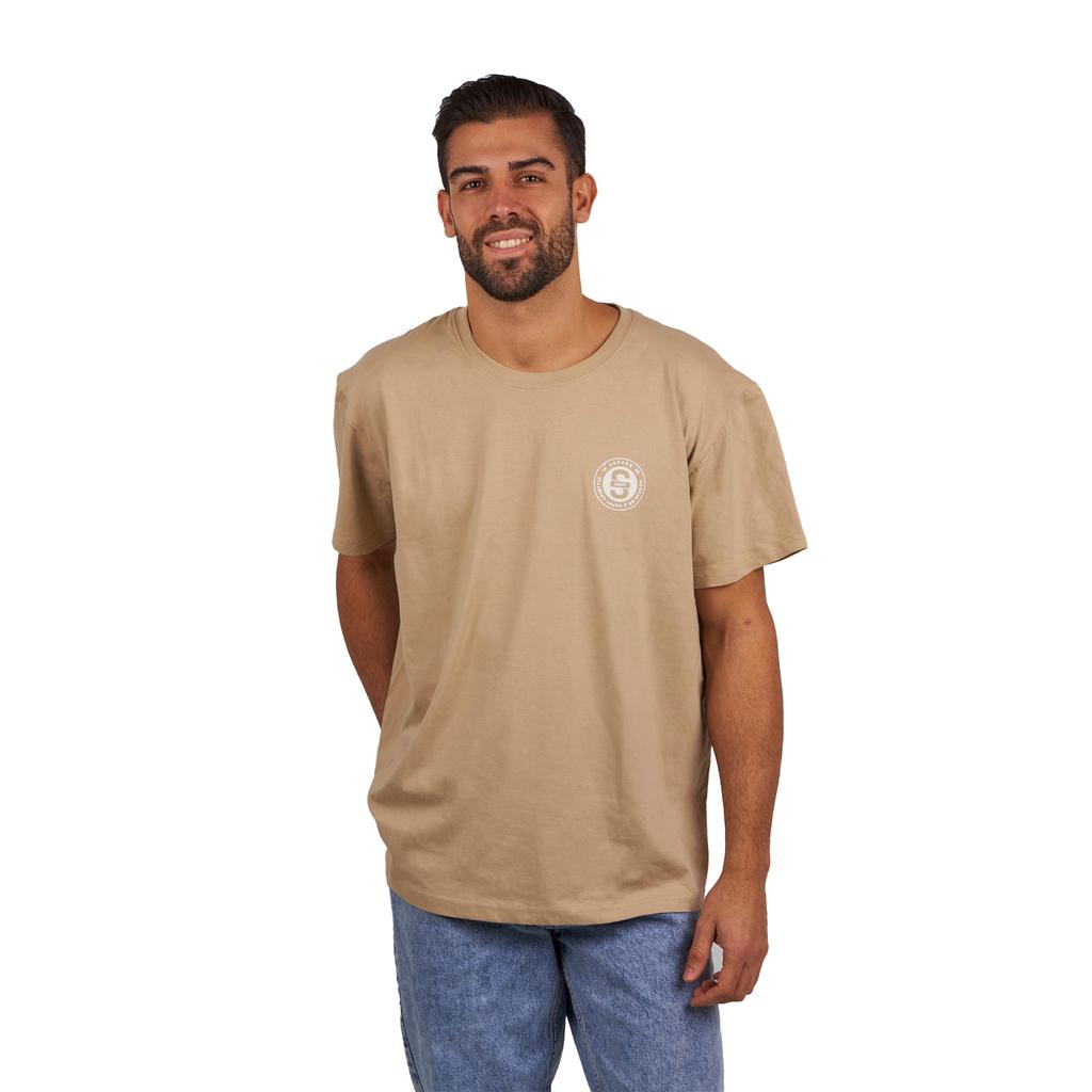 Мужская базовая футболка свободного покроя с коротким рукавом SPRBCO-002