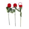 Romantic Storage Earring Engagement Pendant Red Velvet Necklace Wedding Ring Gift Jewelry Rose
