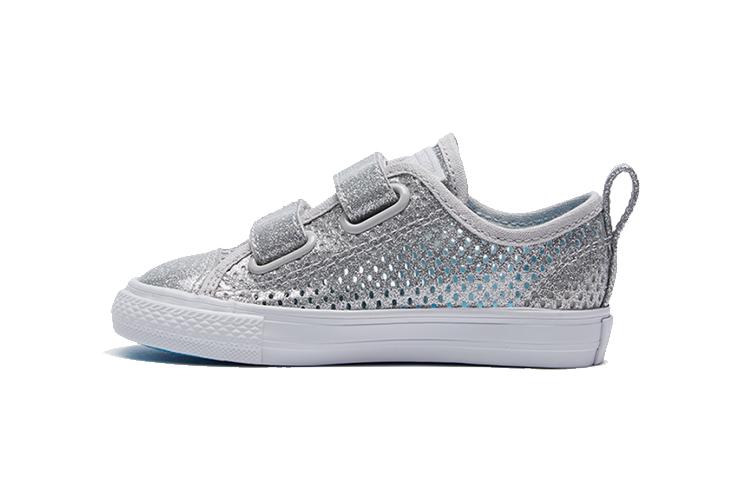 Converse Кеды Chuck Taylor All Star Low top для скейтбординга Серебристые для младенцев и малышей 764278C