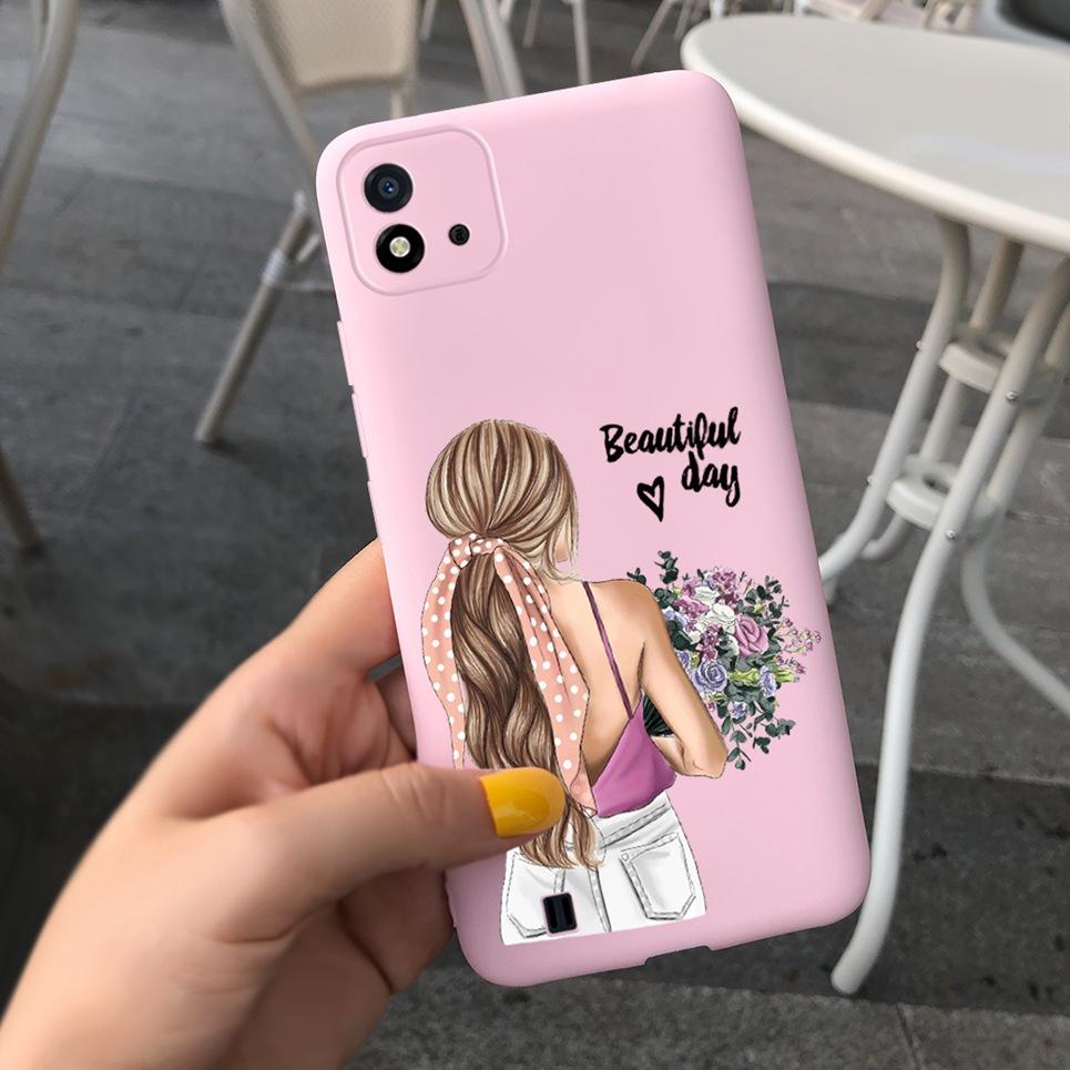 Канди Чехол для телефона Для Realme C11 2021 Чехол 6.52" Мультяшный Детский Девочка Задняя крышка Оболочка Для Oppo Realme C11 C 11 RMX3231 Силиконовый