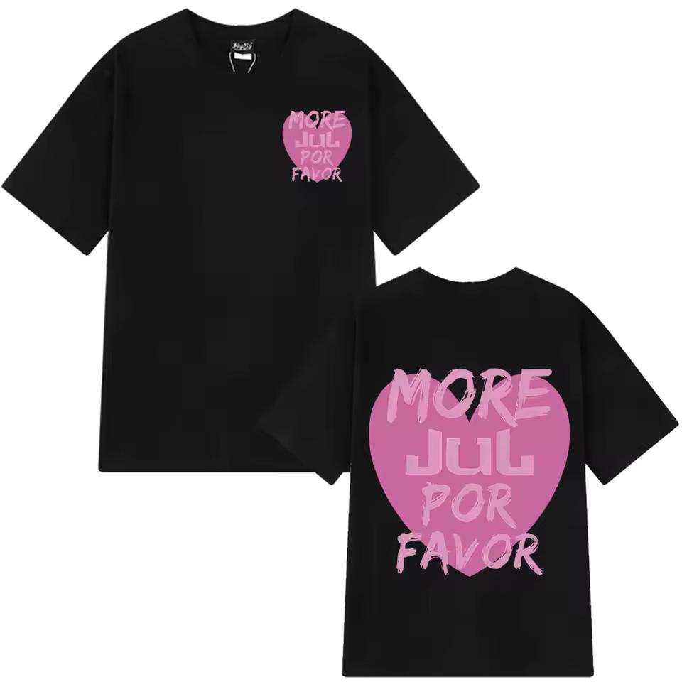 Rapper Jul Fashion Print T shirt Men Women Aesthetic Trend Y2K Shirt Summer Short-sleeved Cotton Casual Tops Streetwear
