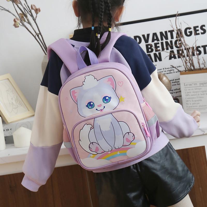 Stylish Modern Cool Kindergarten Backpack Breathable Lightweight Cartoon Print For Toddlers Boys And Girls