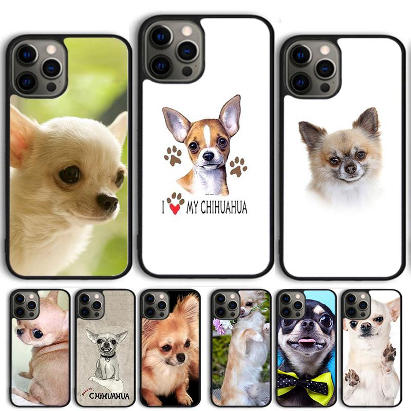 Животное чихуахуа с цветком Чехол-ракушка для iPhone 17 Air 15 16 14 13 12 Pro Max 11 Pro Max Plus Чехол для телефона