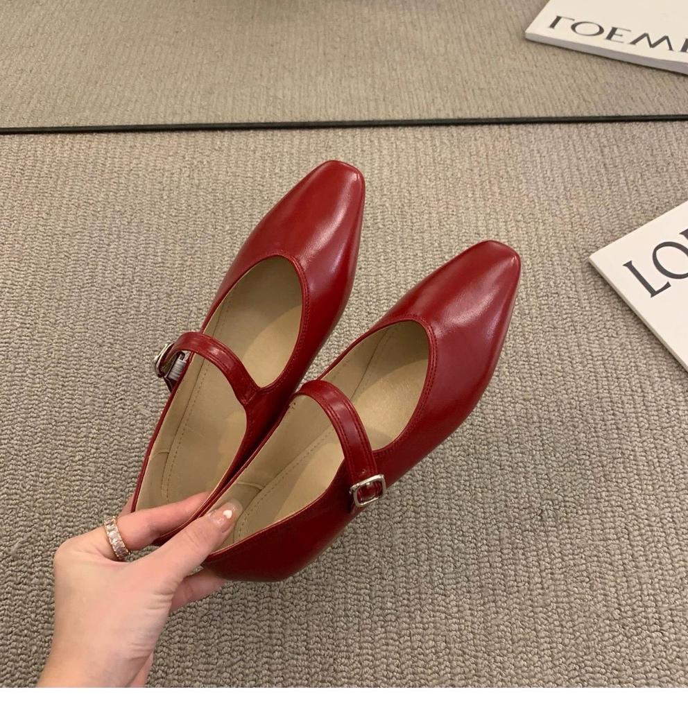 Модные туфли Мэри Джейн из коровьей кожи, туфли на плоской подошве из овчины, повседневные туфли для прогулок, ретро, женские туфли с острым носком, элегантные