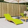 VidaXL Bright Green Sun Lounger Cushion 200x50x3 Cm Oxford Fabric 314199
