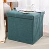 Storage Stool Multi-functional Foldable Large Capacity Waterproof Fabric Bedroom Bench Foot Rest Stool with Padded Seat Sundries Organization Pouf