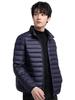 Wnodruke Down Ultra Light Down Compact Winter WN006 Men's Jacket, Lightweight, Warm, Coat, Storage, Spring, Autumn, (L, Hat-Navy)