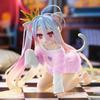 10 см No Game Life Аниме Фигурка Настольная Милая Кошачьи Ушки Широ Экшн Комнатные Украшения Коллекция для Взрослых Модель Кукла Игрушки ПВХ Подвижная Сочлененная Масштаб