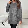Women's Fashion Casual Solid Color Hooded Sweatshirt With Loose Fit And Fleece Pockets