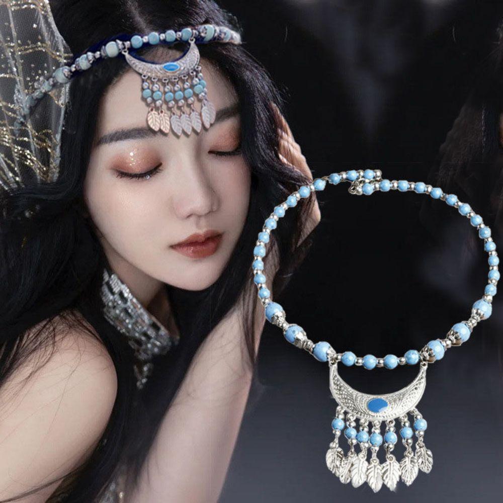 Fringed Chain National style Women Necklace Forehead Chain Fashion Jewelry Eyebrow Pendant