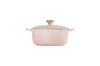 Le Creuset литой эмалированный горшок Signature Cocotte Ronde 18 см в форме ракушки розового цвета с ручкой светло-золотистого цвета, совместим с газовой духовкой IH, японская [Авторизованный продукт]