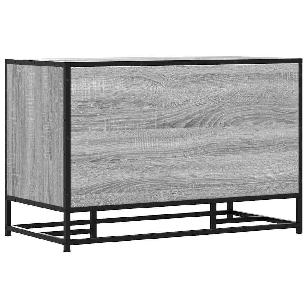 Vidaxl Ławka Na Buty Szara Sonoma 80X40X53,5 Cm Drewno I Metal
