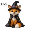 Деревянная фигурка кошки, Винтажная фигурка на Хэллоуин, Деревенская фигурка ведьмы, зомби, совы, лягушки, Маленькое деревянное украшение для стола, Украшение для многоуровневой полки в стиле кантри