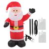 Рождественский надувной Санта, водонепроницаемый, устойчивый к разрывам, надувной Санта-украшение со светодиодными огнями