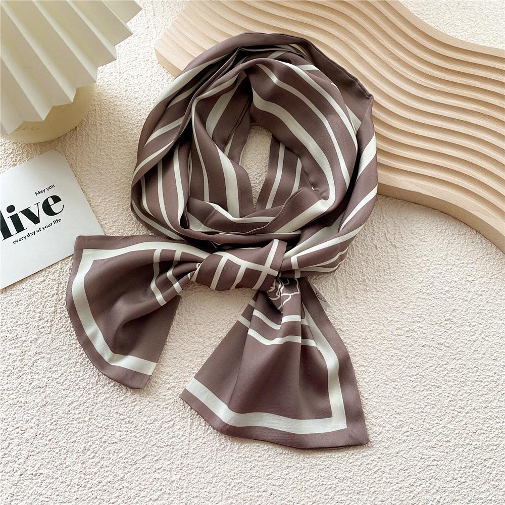 New Scarves Silk Scarves Women'S Spring And Autumn Season Long Decorative Professional Scarves Summer Thin Styles Paired With Shirts Stylish