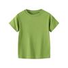 Kids' Short-Sleeve Summer T-Shirt - Korean Style Solid Color Round Neck for Boys & Girls