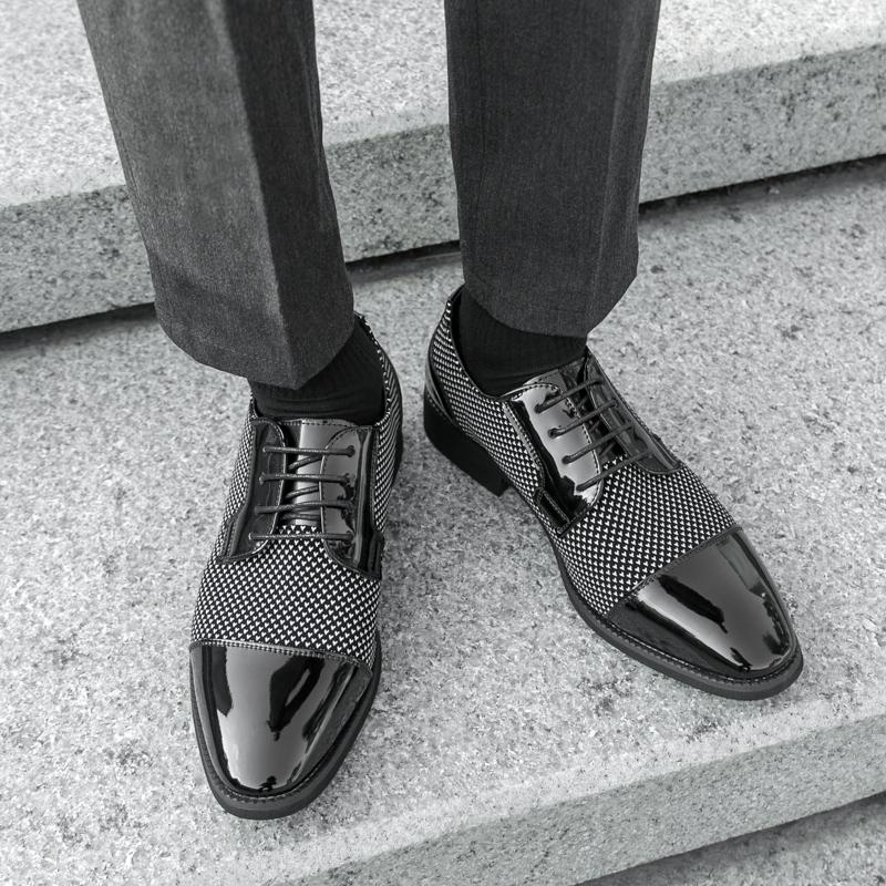 Fashion Men Retro Formal Shoes Men Lace Up Business Comfortable Fashionable Derby Shoes British Gentlemen's Social Shoes Men Sizes 38-46