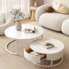 For Französischer Luxus-Couchtisch mit Stauraum, nordischer moderner Vintage-Couchtisch, minimalistisch,