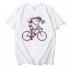 Men's Creative Cyclist Lover Feel the Burn Print Short Sleeve T-Shirt Hipster O-neck Design Tops Cool Streetwear Tee