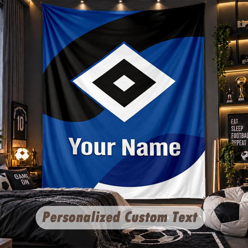 TapestryHamburger SV Custom Name Text Personalized Wall Hanging Tapestry Home Wall Decor