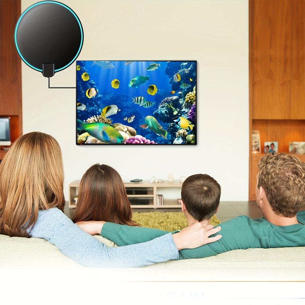 Цифровая HDTV антенна с большим радиусом действия 100 миль для помещений, усиленный усилитель сигнала, поддержка 4K 1080P UHF VHF FM местных каналов с