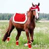 Christmas Suit Pet Horse Leg Guard Horse Hat Saddle Standing Wrap Horse Legs Loose And Comfortable, Suitable For