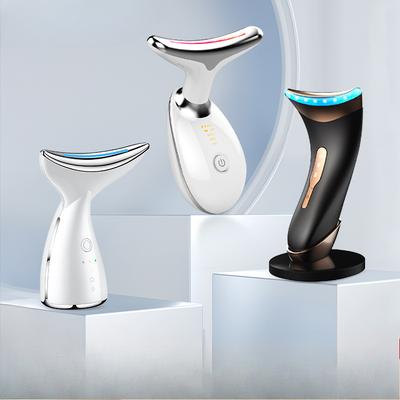 Протектор для шеи EMS лифтинг и укрепление носогубных складок Массажер для шеи Цветной свет Введение Инструмент для красоты шеи