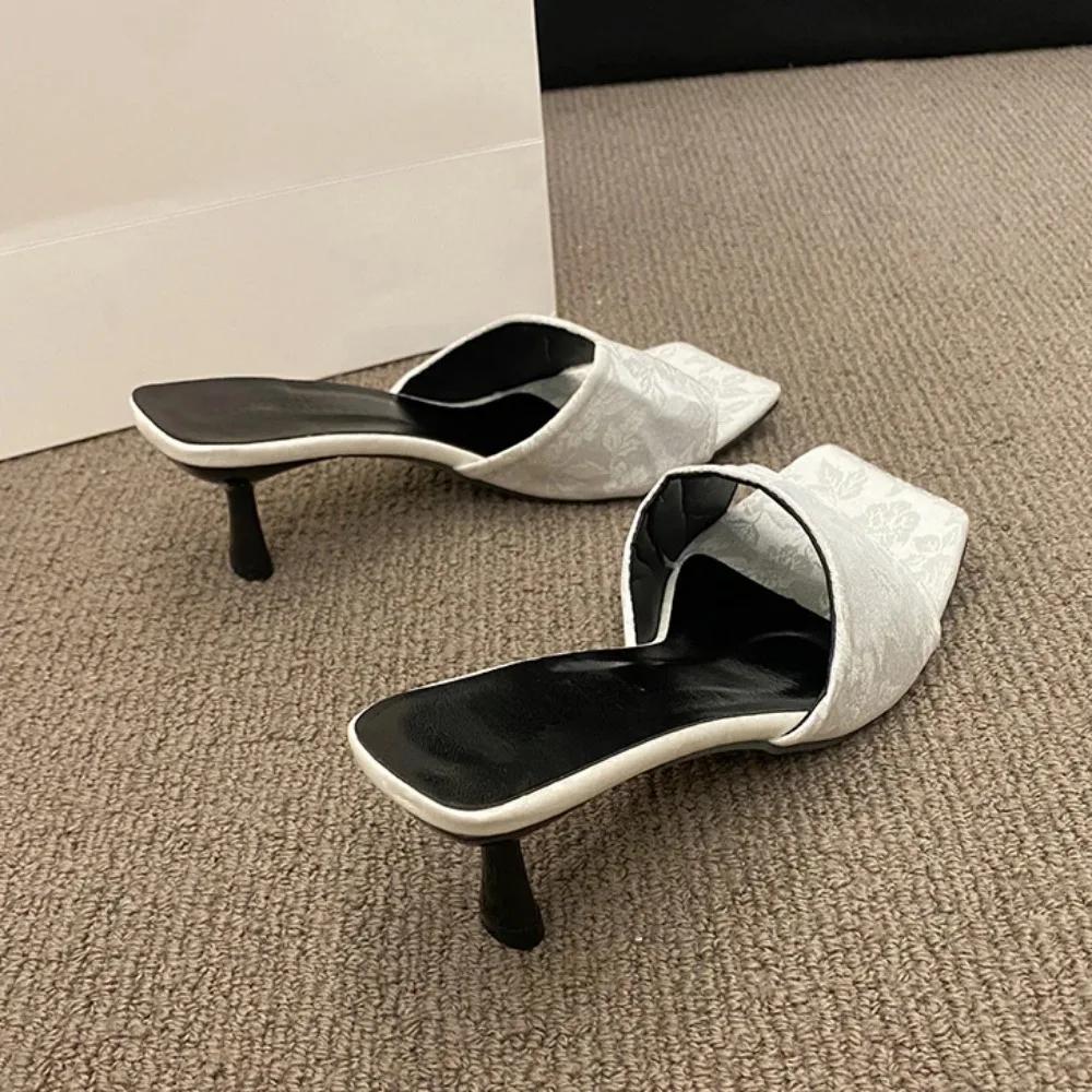 Модные сандалии De Mujer, женская спортивная обувь в стиле ретро 2024, новые летние модные сандалии для платья, повседневные тапочки, элегантные босоножки на высоком каблуке