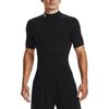 Under Armour Однотонная компрессионная футболка с высоким воротом и коротким рукавом для мужчин, черная 1372586-001
