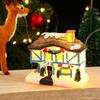Освещение DIY Рождественский крошечный полимерный дом Деревенская миниатюрная модель Рождественские светодиодные фонари Дом Рождественский подарок