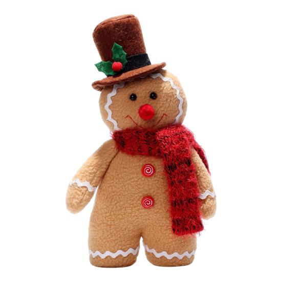 Пряничный человечек, мягкая плюшевая праздничная декоративная подушка, домашний декор, плюшевая мультяшная фигурка мальчика и девочки, украшение на рождественскую елку