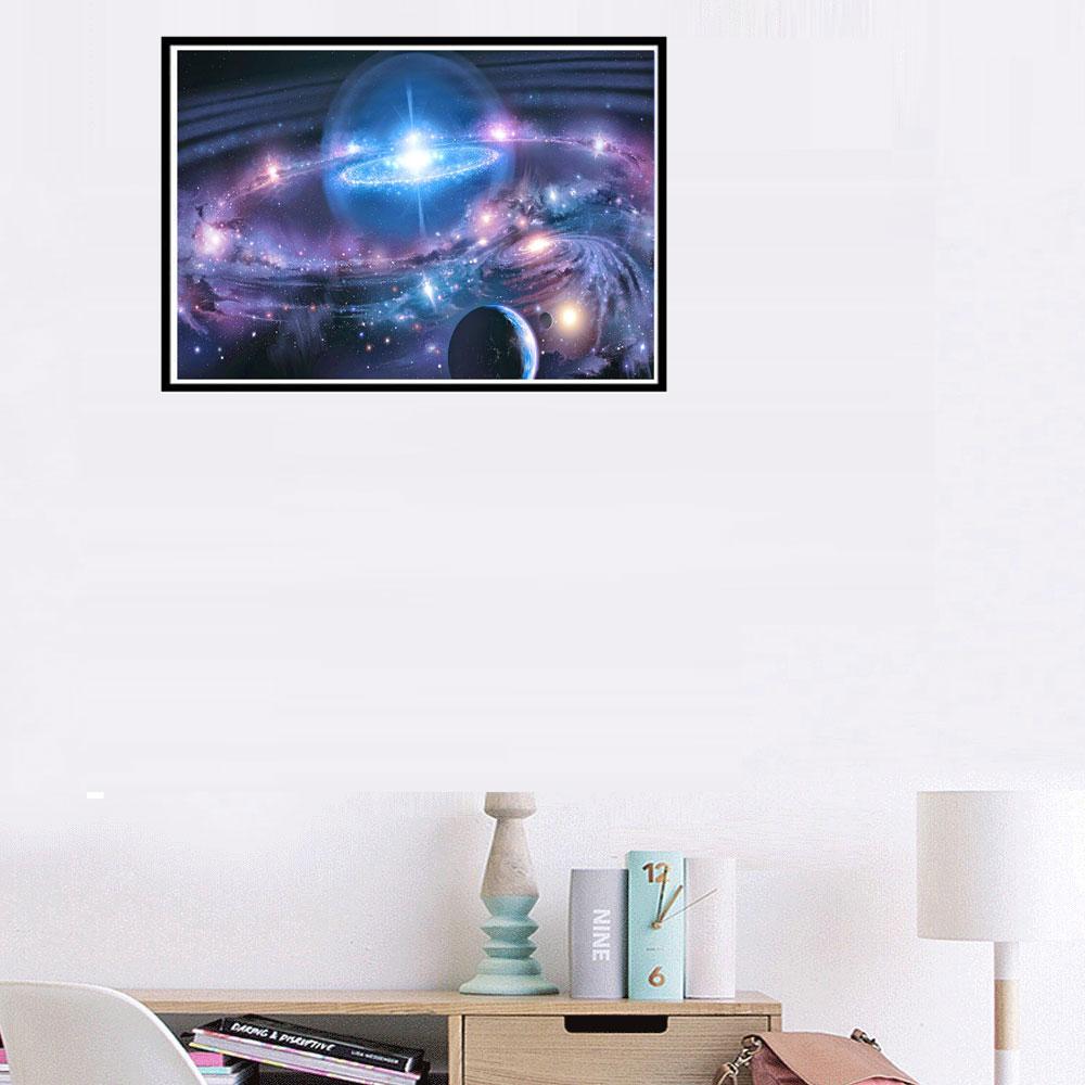 Milky Way Diy Diamond Painting Full Circle 5D Diamond Embroidery Universe Landscape Cross Stitch Kit Mosaic Gift