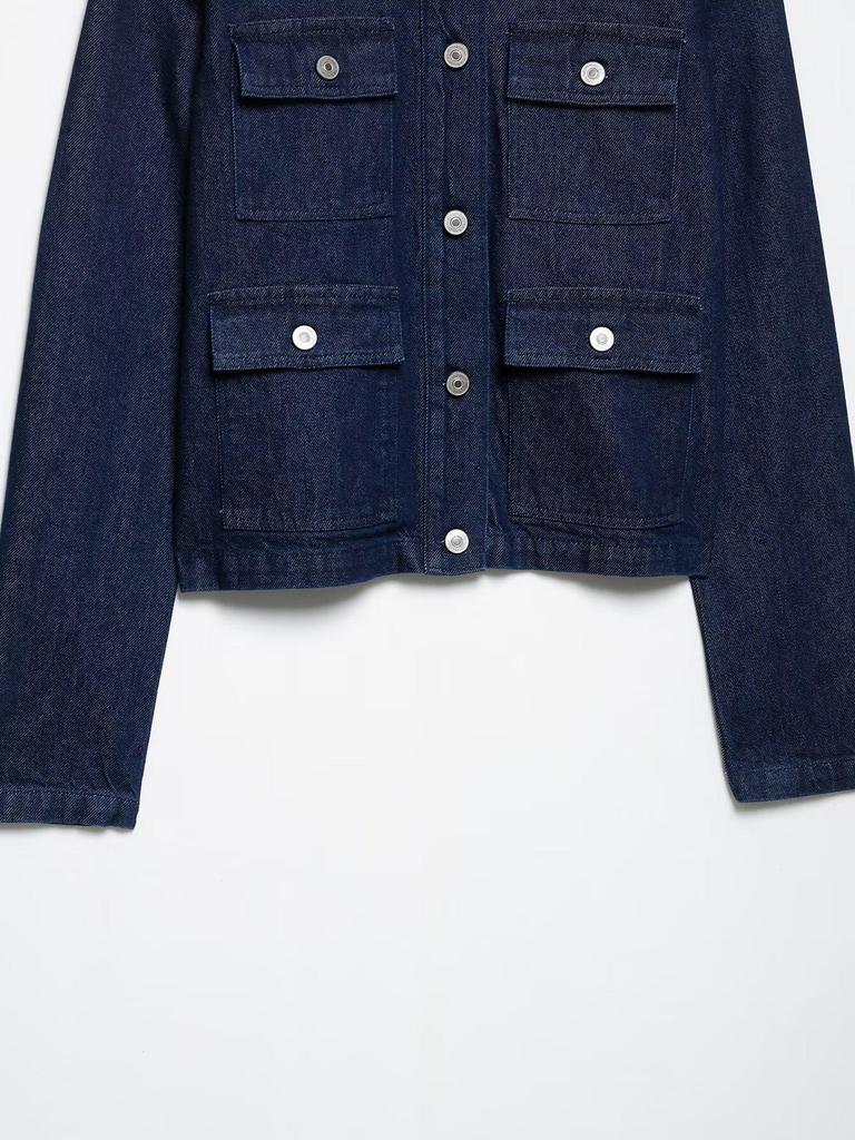 Летний женский модный джинсовый комплект с карманами: куртка и шорты, 2025